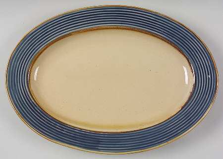 Retreat Blue 13" Oval Serving Platter
