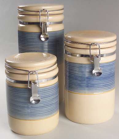 Retreat Blue (3 Piece) Canister Set (Box Set)