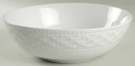 Royal Quilt White 9" Round Vegetable Bowl