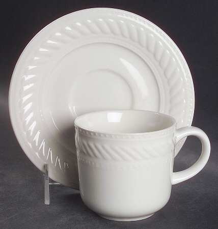 Imperial Braid Flat Cup & Saucer Set