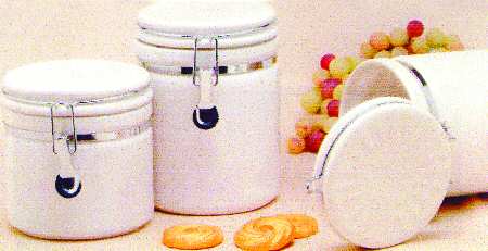 Ceremony White Large Canister & Lid