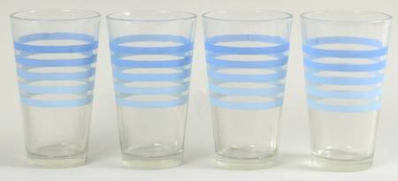 Color Oasis Perwinkle Glassware Tall Tumbler - Set of 4