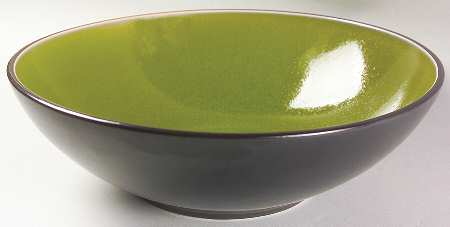 Radiant Apple Green 12" Round Vegetable Bowl