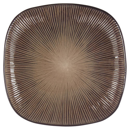 South Seas Brown Square Salad Plate