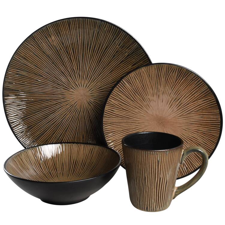 South Seas Brown 4 Piece Place Setting