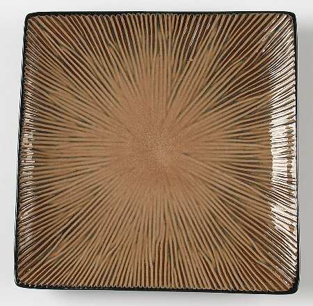 South Seas Brown Square Salad Plate