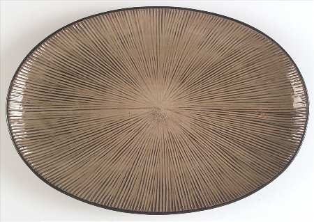 South Seas Brown 16" Oval Serving Platter