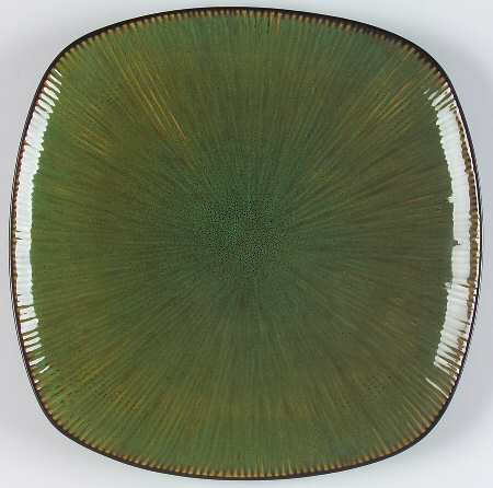 South Seas Green Square Dinner Plate