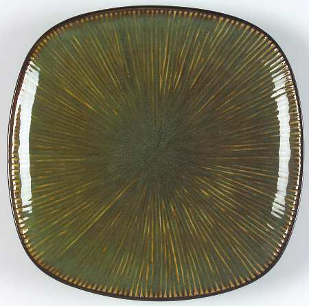 South Seas Green Square Salad Plate