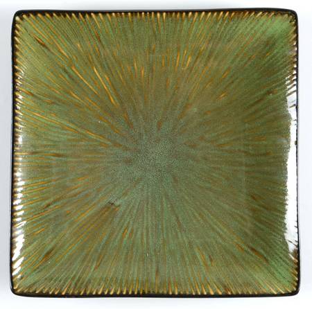 South Seas Green Square Salad Plate