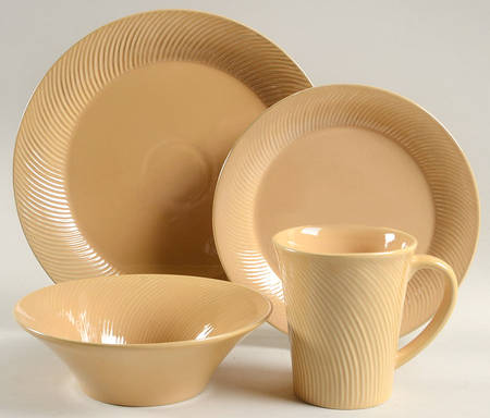 Transend Mustard 4 Piece Place Setting