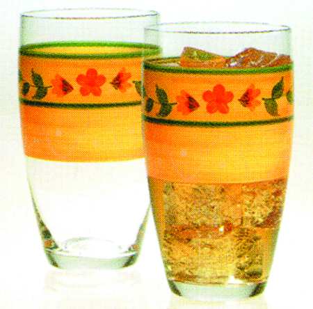 Floral Terrace Glassware Tall Tumbler