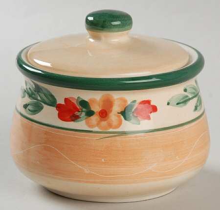 Floral Terrace Sugar Bowl & Lid