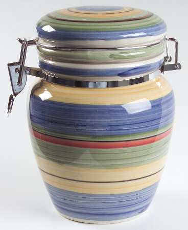 Salsa Stripe Medium Canister & Lid