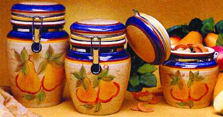 Pear Vista Large Canister & Lid