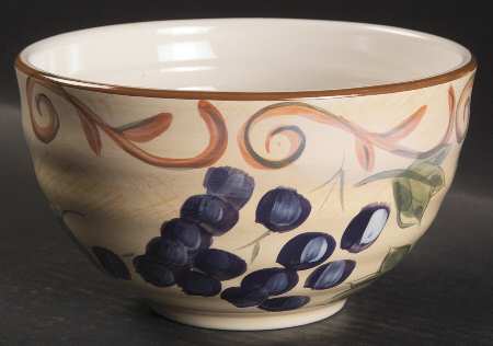 Venetian Grapes Soup/Cereal Bowl