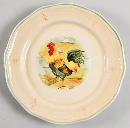 Royal Rooster Salad/Dessert Plate
