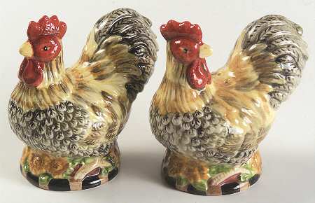 Royal Rooster Figural Salt & Pepper Set