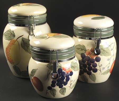 Cornucopia Fruits (3 Piece) Canister Set (Box Set)