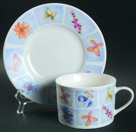 Spring Field Flat Cup & Saucer Set