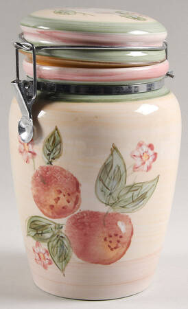 Peach Duo Large Canister & Lid