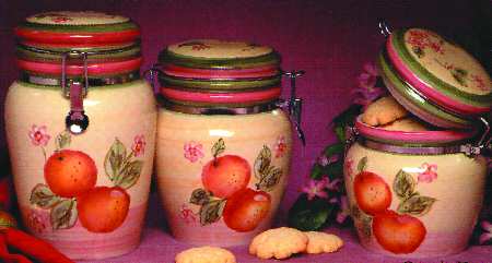 Peach Duo Medium Canister & Lid
