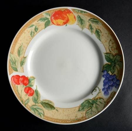Fruit Grove (Cherries, Grapes) Large Dinner Plate