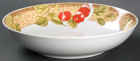 Fruit Grove (Cherries, Grapes) 8" Individual Pasta Bowl