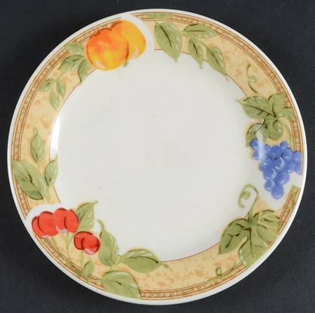 Fruit Grove (Cherries, Grapes) Bread & Butter Plate