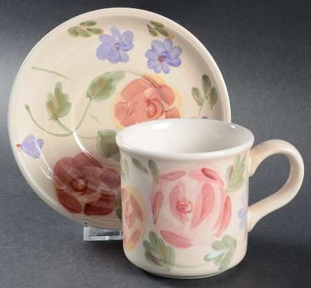 Angel Rose Flat Cup & Saucer Set