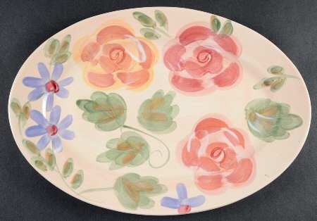 Angel Rose 12" Oval Serving Platter
