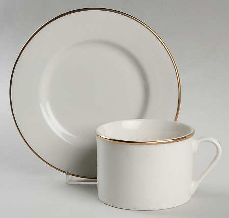 Chateau Gold Flat Cup & Saucer Set