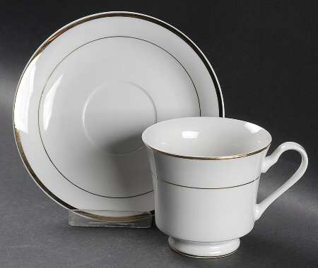 Anniversary Golden Footed Cup & Saucer Set