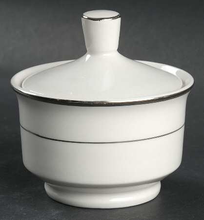 Anniversary Platinum Sugar Bowl & Lid