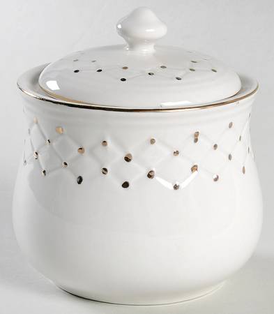 Golden Quilt Sugar Bowl & Lid
