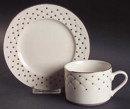 Golden Quilt Flat Cup & Saucer Set