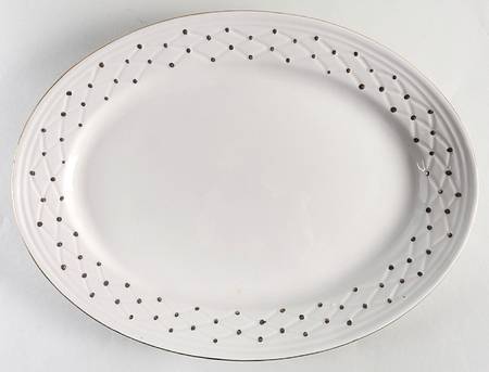 Golden Quilt 13" Oval Serving Platter