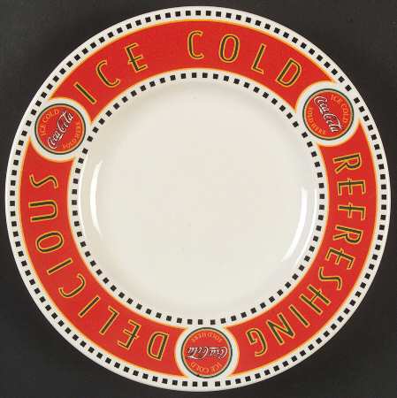 Coca Cola Banner Salad/Dessert Plate