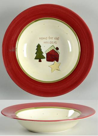 Holiday Tidings Rim Soup Bowl