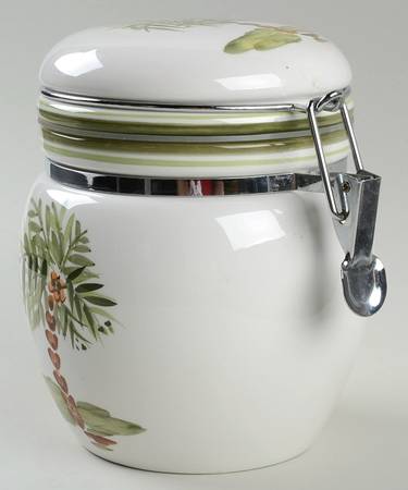 Palm Court Small Canister & Lid
