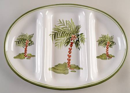 Palm Court 3-Part Oval Divided Server
