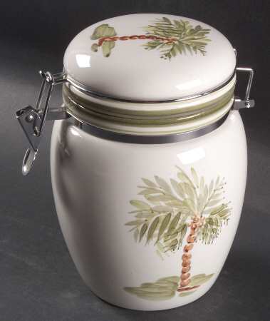 Palm Court Medium Canister & Lid