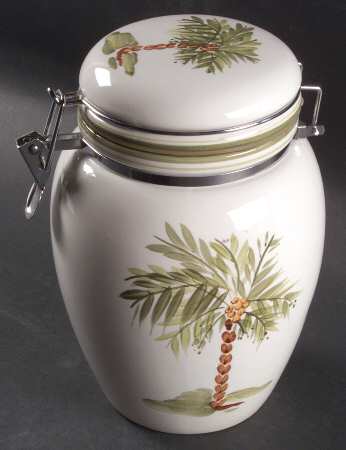 Palm Court Large Canister & Lid