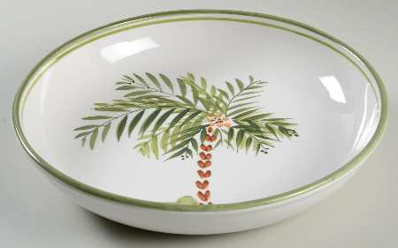 Palm Court 13" Shallow Round Bowl