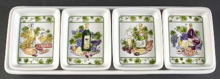 GCC17 (5 Piece) Condiment Bowl Set (4 Bowls & Tray)