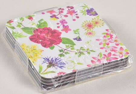Millefleurs Acrylic Coaster - Set of 4 & Holder