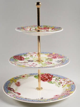 Millefleurs 3-Tiered Serving Tray (DP, SP, BB)