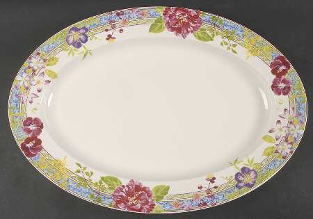 Millefleurs 18" Oval Serving Platter