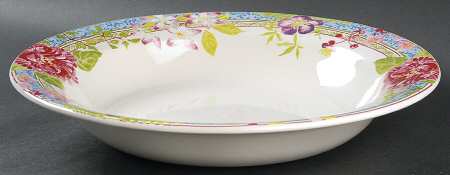 Millefleurs 12" Deep Round Platter