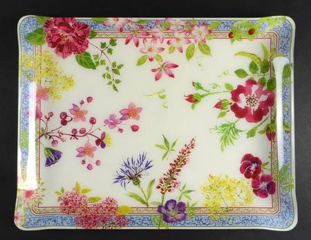 Millefleurs 19" Acrylic Rectangular Tray
